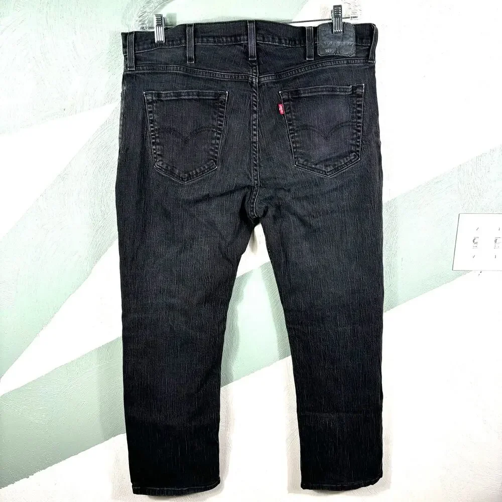 Levi's‎ 559 Denim Jeans Men's Size 40x30 Dark Wash Relaxed Straight Black Casual
